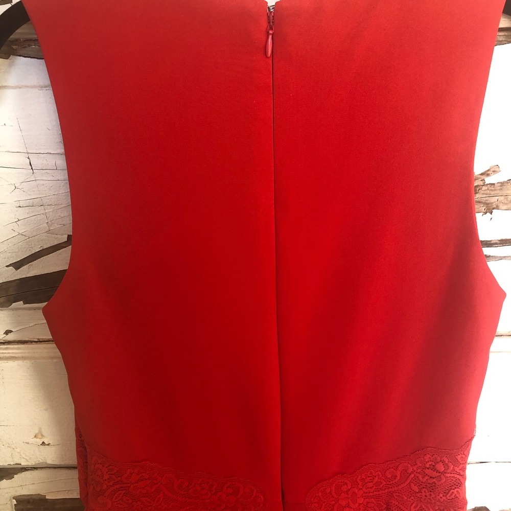 Red Lace Feminine Romper Topshop (B) - Picture 7 of 9